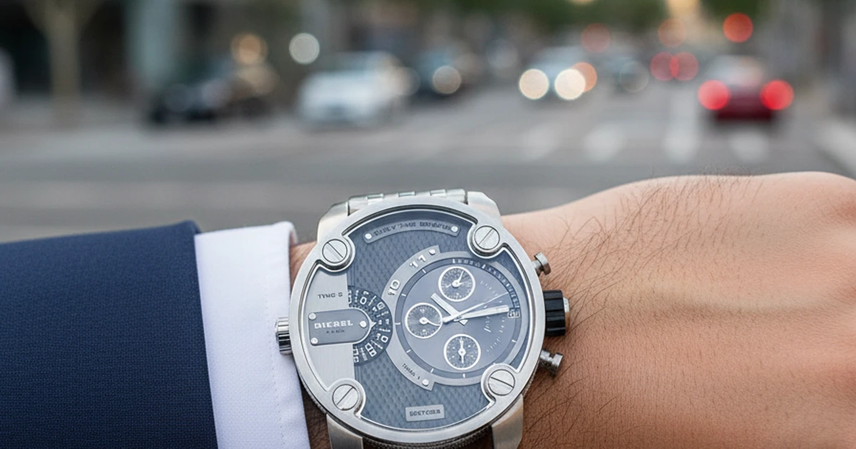 Montre Diesel portée par un homme au quotidien