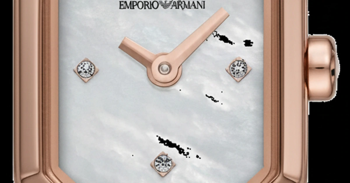 Détail cadran et bracelet Emporio Armani femme