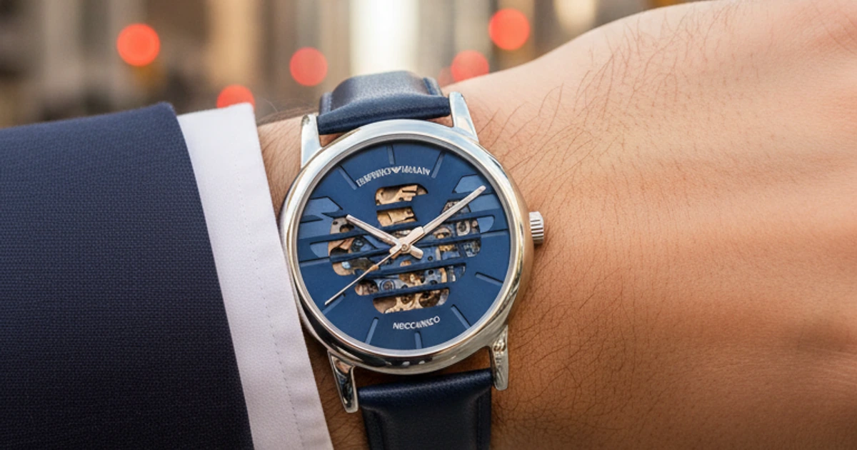 Montre Emporio Armani portée par un homme au quotidien