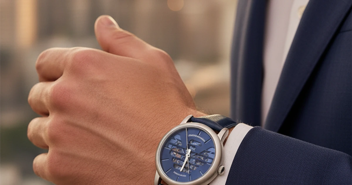 Style Emporio Armani homme — montre en situation