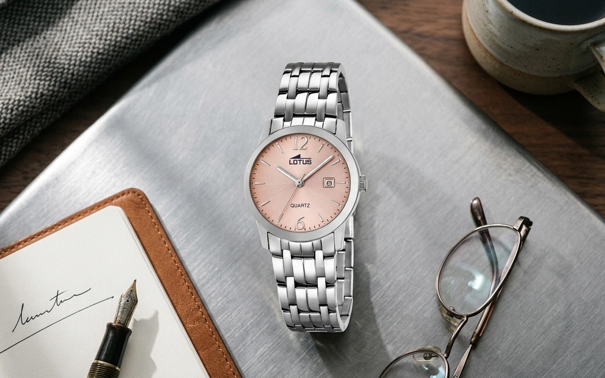 Montre étanche femme élégante avec bracelet acier inoxydable