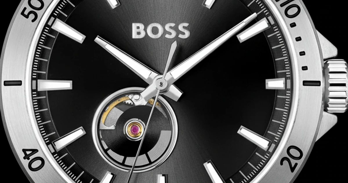 Détail cadran et bracelet Hugo Boss femme