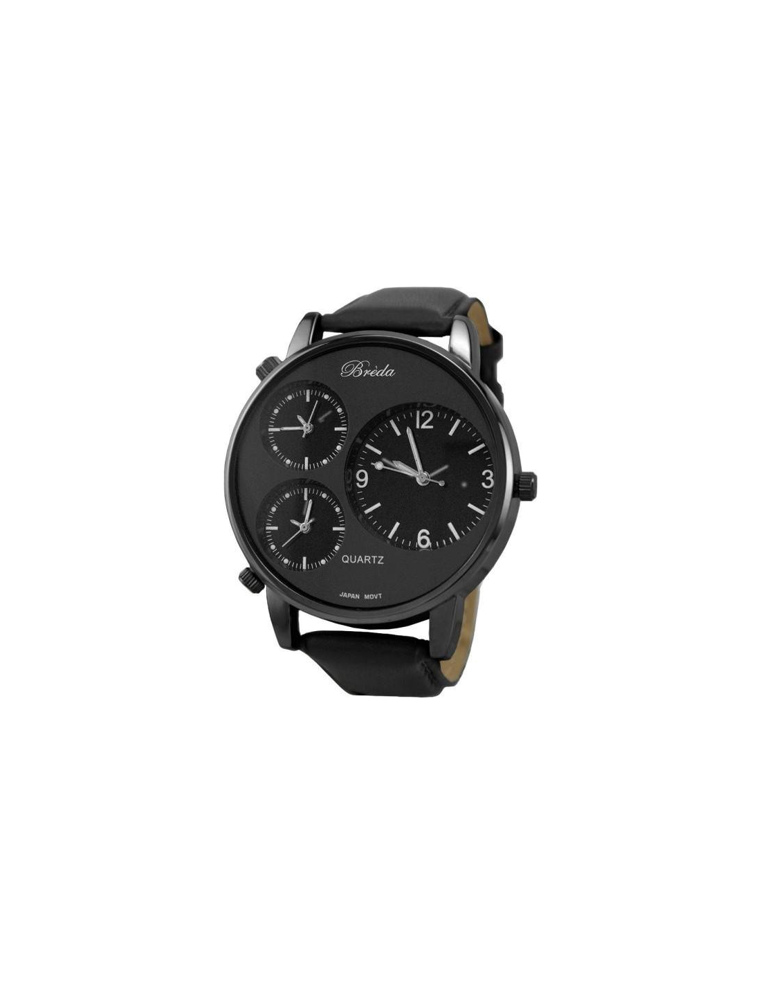 1627 montre quartz au cadran noir — Montres Outlet