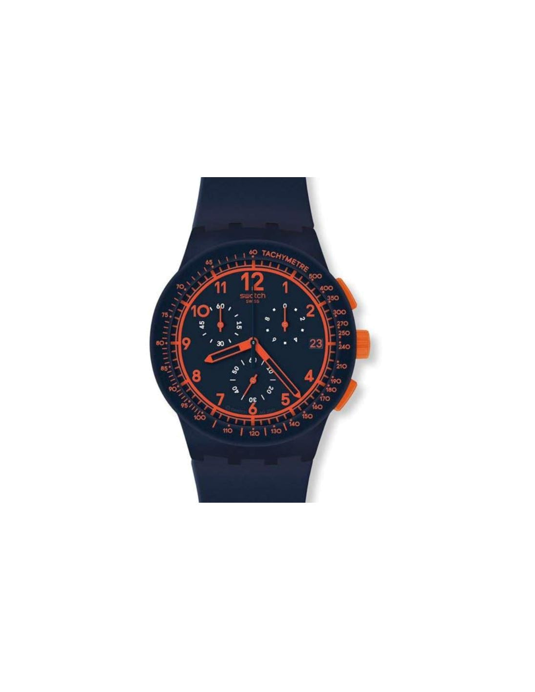 Montre Swatch Classic SUSN401 Noire Unisexe à Cadran Bleu