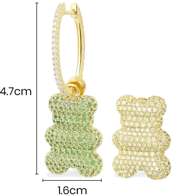 Boucle d'oreille clip individuelle APM Monaco Yummy Bear Wonderland en or jaune - Réf. YE14055XLIY vue 3