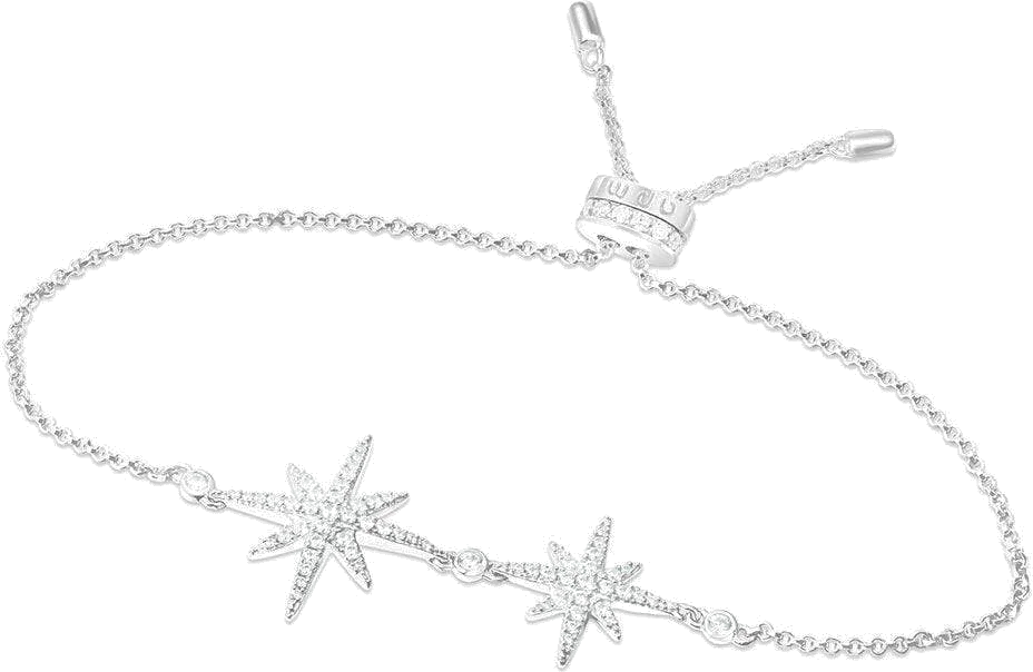 Bracelet ajustable APM Monaco double météorite en argent 925