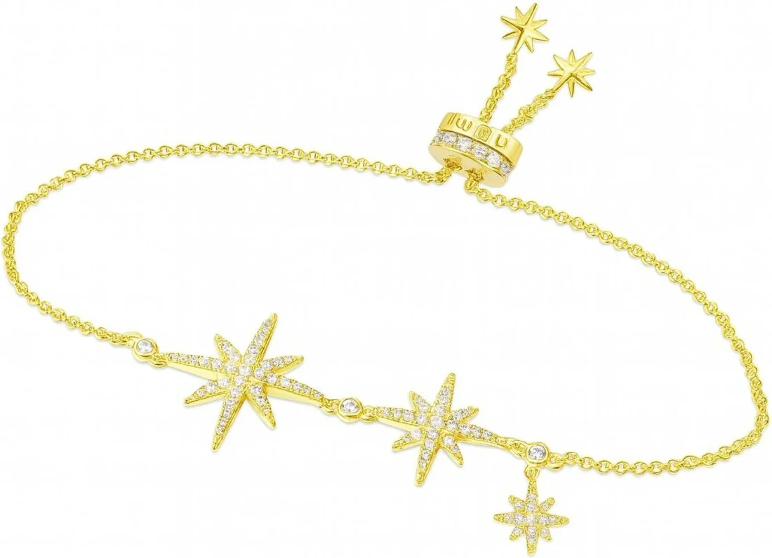 Bracelet APM Monaco ajustable météorites placage or jaune