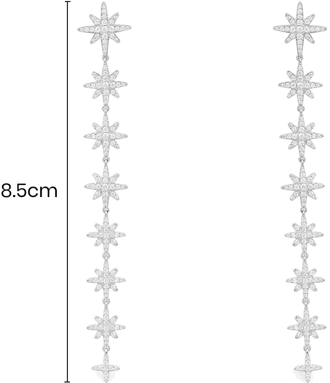 Boucles d'oreilles pendantes APM Monaco Météorites en argent 925, zirconium, réf. AE13396OX vue 3