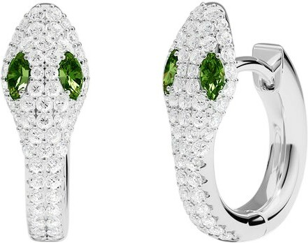 Boucles d'oreilles femme APM Monaco Kaa Serpent en argent 925, référence AE10184XKG vue 4