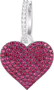 Boucles d'oreilles APM Monaco plaqué or doré rose pierre blanche incrustée de zirconium