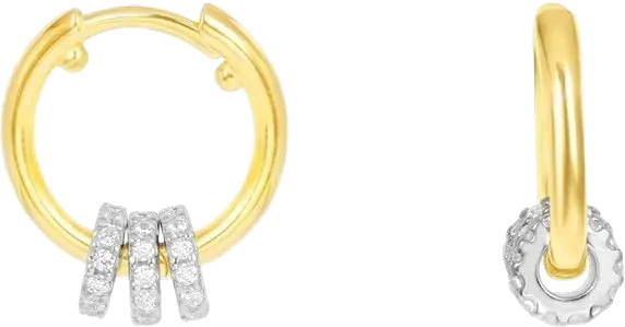 Boucles d'oreilles APM Monaco mini créoles plaqué or jaune