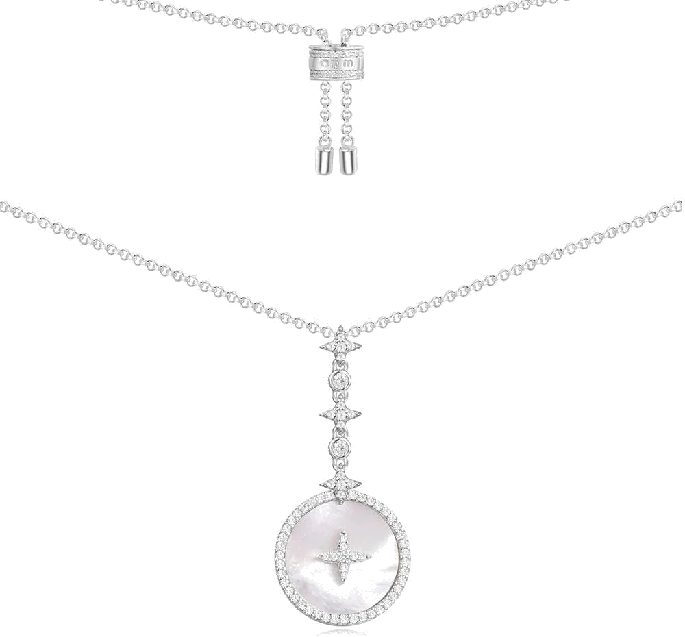 Collier ajustable APM Monaco étoile sertie sur nacre