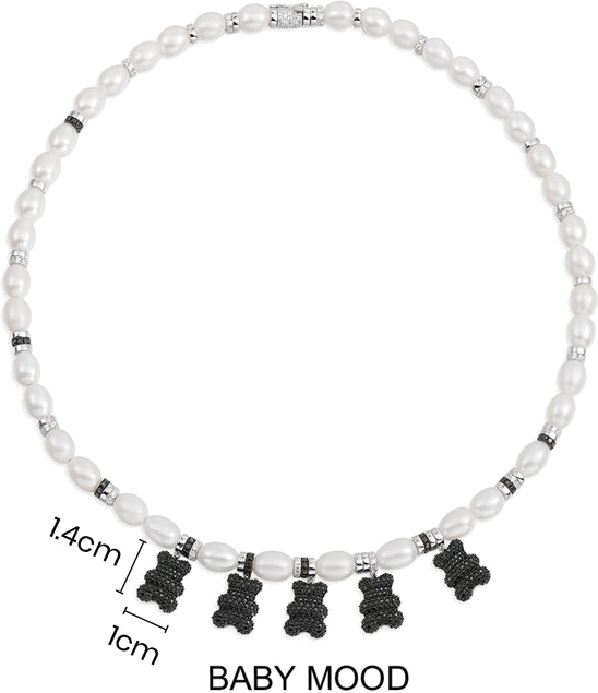 Collier ras-de-cou unisexe APM Monaco Yummy Bear Baby Mood en argent 925, réf. AC6894M-M vue 3