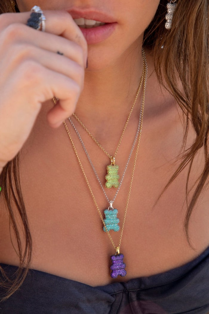 Collier APM Monaco YC6483XVKR en argent 925, pendentif ourson Yummy Bear serti zirconium, unisexe vue 3