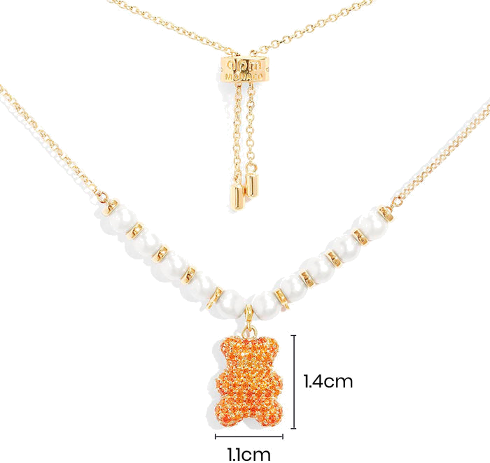 Collier unisexe APM Monaco YC6987OPL, ourson Yummy Bear Baby Juice en or jaune vue 3