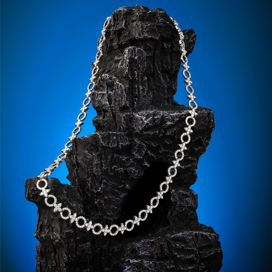 Collier ras-de-cou pour femme APM Monaco Météorites et Cercles en argent 925, réf. AC6536OX vue 4