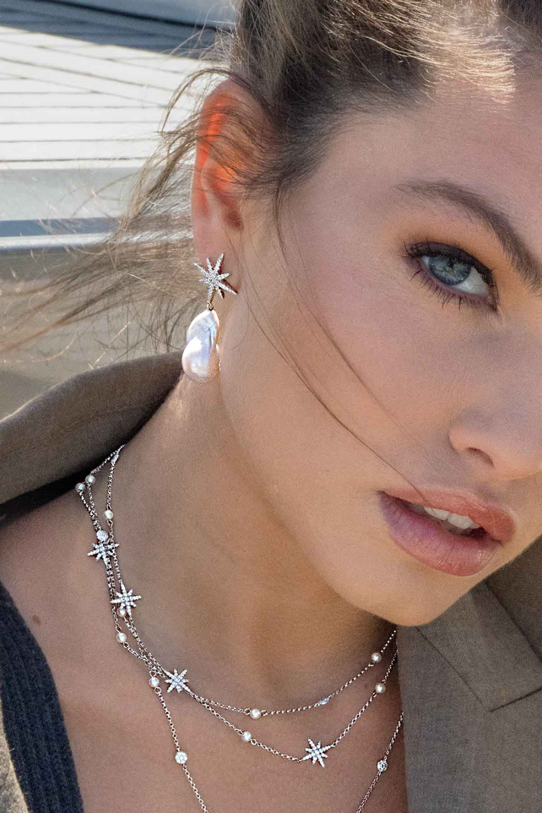 Collier pour Femme APM Monaco Versatile AC5973XPL en Argent 925 avec Perles et Météorites vue 2