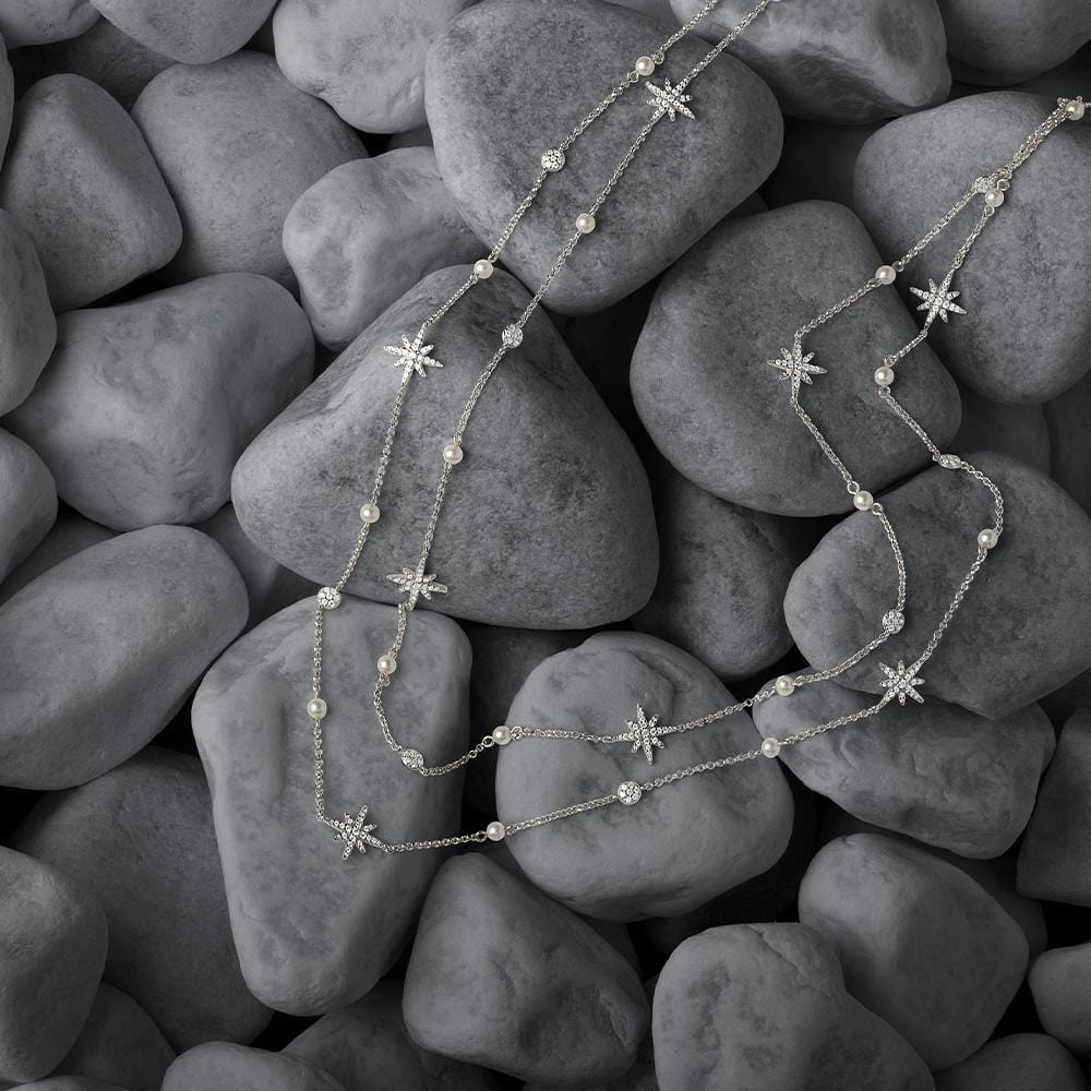 Collier pour Femme APM Monaco Versatile AC5973XPL en Argent 925 avec Perles et Météorites vue 4