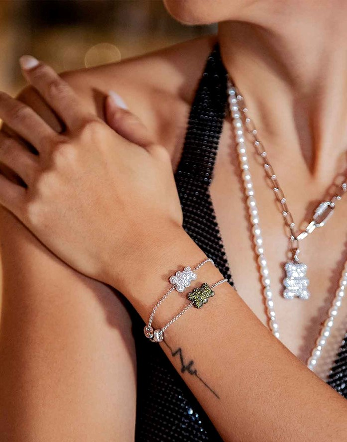 Bracelet ajustable unisexe APM Monaco Yummy Bear Baby Snow en argent 925 - Réf. AB4804OX-S vue 2