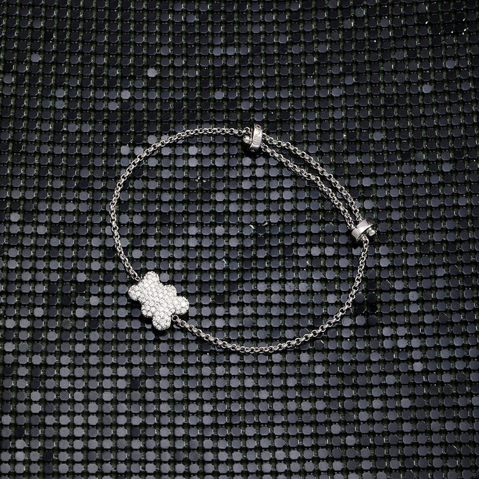 Bracelet ajustable unisexe APM Monaco Yummy Bear Baby Snow en argent 925 - Réf. AB4804OX-S vue 3