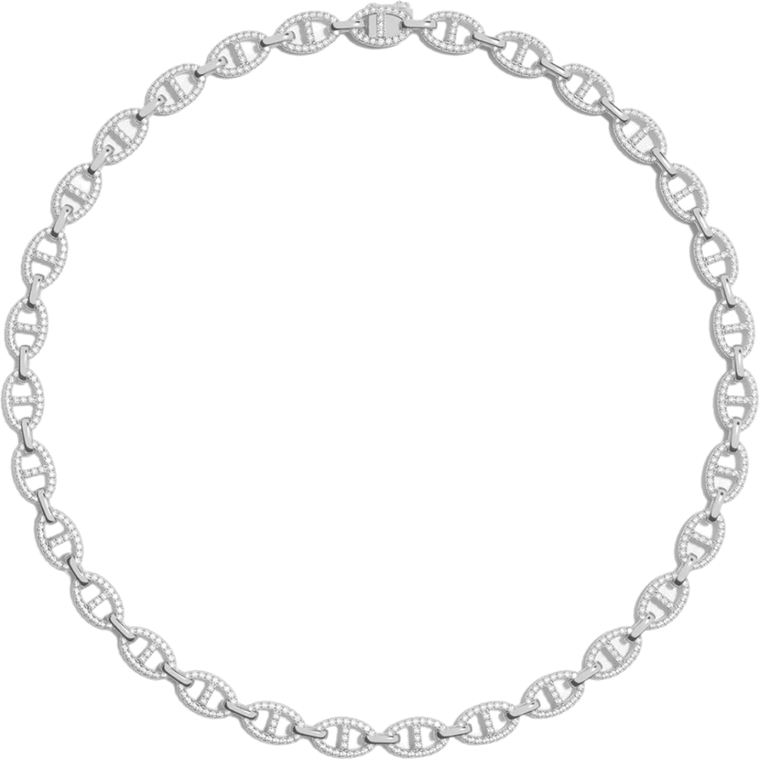 Collier chaîne APM Monaco en maille marine argent 925