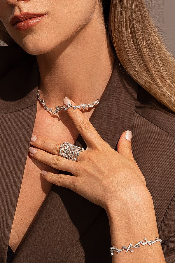 Collier APM Monaco Festival ajustable en argent 925, zirconium, réf. AC5533OX vue 2