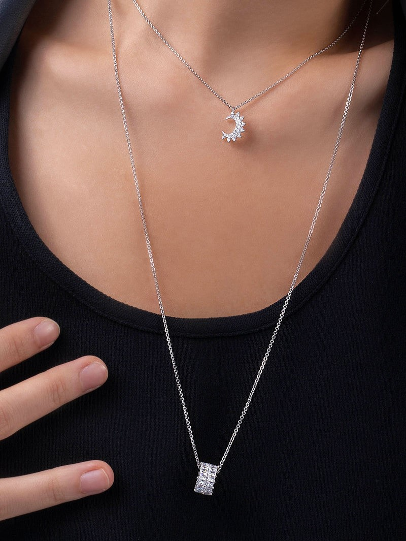 Collier pour Femme APM Monaco AC3638OX en Argent 925, Pendentif Double Anneau Kaléidoscope vue 3