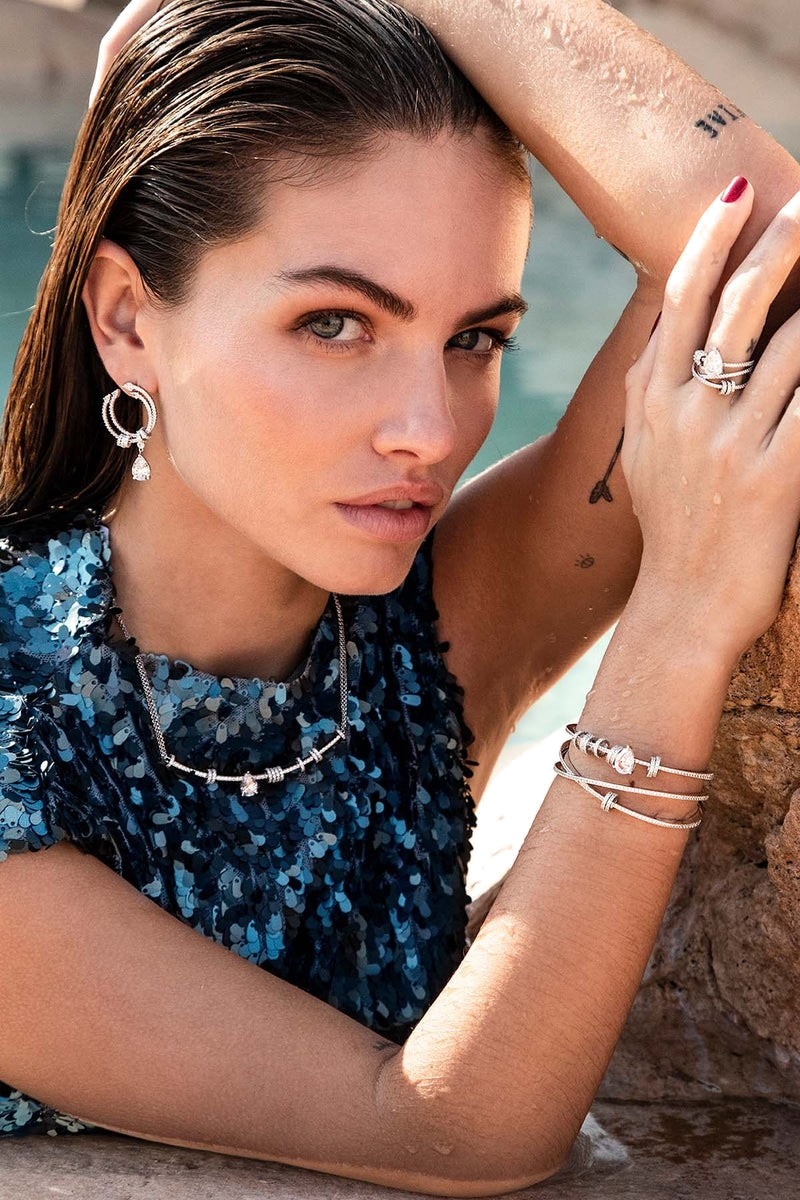 Boucles d'oreilles APM Monaco en argent 925, pierres poire, réf. AE14499OX vue 2