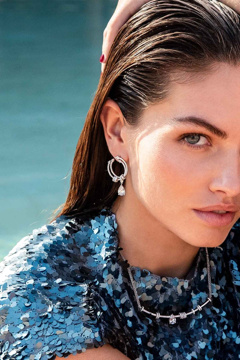 Boucles d'oreilles APM Monaco en argent 925, pierres poire, réf. AE14499OX vue 3