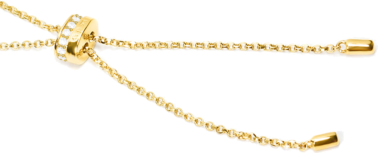 Collier APM Monaco AC4623OXY ajustable en plaqué or jaune avec pendentif cercle à cristaux pour femme vue 4