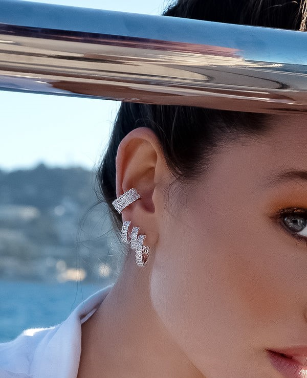 Boucles d'oreilles femme APM Monaco Éclat en Anneaux en argent 925 brillant - Réf. AE12314OX vue 2