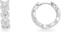 Boucles d'oreilles femme APM Monaco Épi Anneaux en argent 925 - Réf. AE039-45