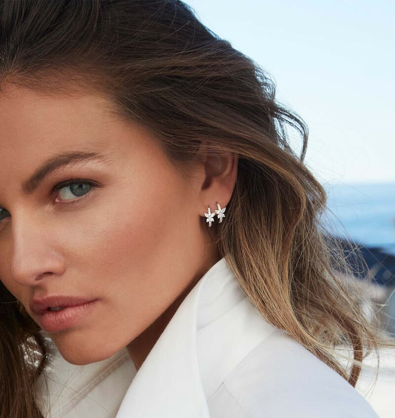 Boucles d'oreilles créoles APM Monaco Papillon en argent 925, réf. AE13734OX, pour femme vue 2