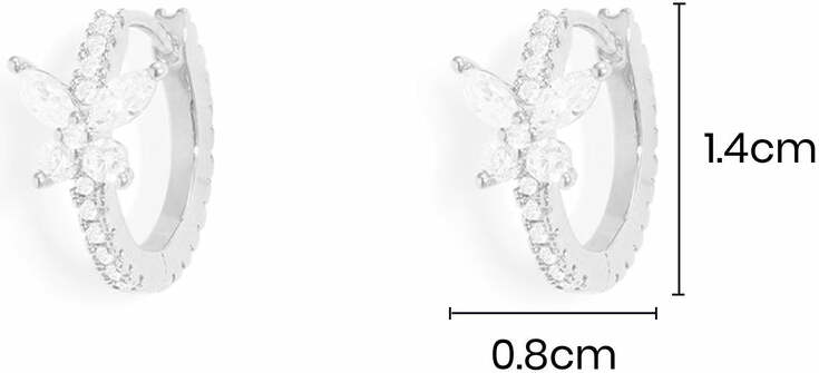 Boucles d'oreilles créoles APM Monaco Papillon en argent 925, réf. AE13734OX, pour femme vue 4