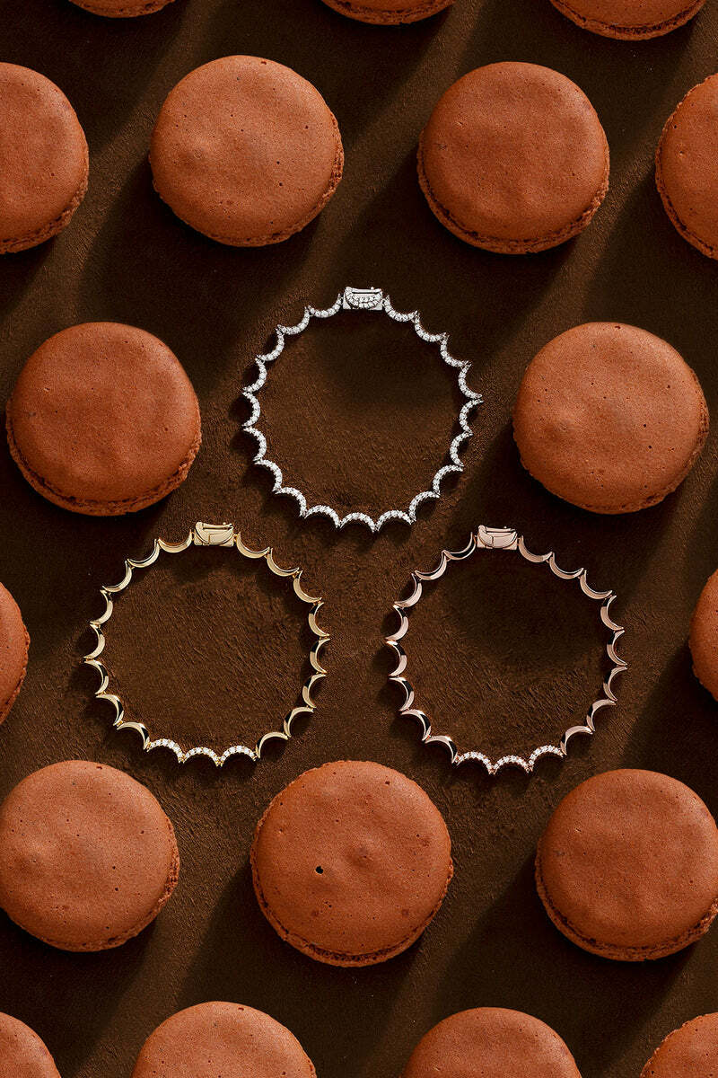 Bracelet Femme APM Monaco Up and Down Wavy, Plaqué Or Rose Pavé Cristaux Zirconium - Réf. PB5401OX-S vue 5