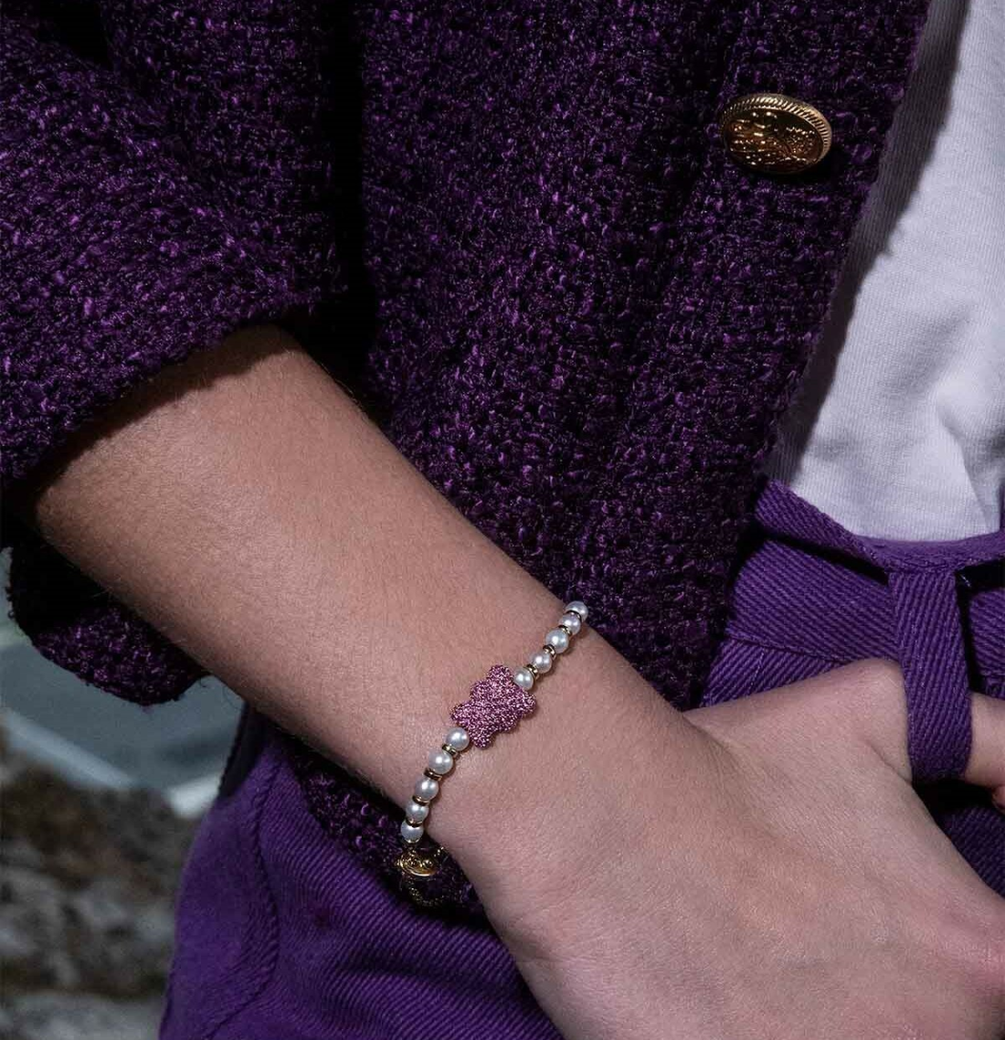 Bracelet unisexe APM Monaco Yummy Bear BABA rouge - Réf. 111516 vue 2