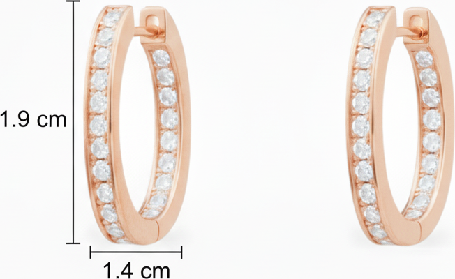 Boucles d'oreilles APM Monaco rectangulaires plaqué or rose - Argent 925 - Réf. PE14483OX - Femme vue 3