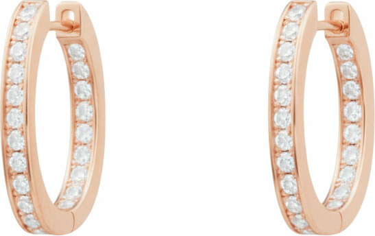 Boucles d'oreilles APM Monaco rectangulaires plaqué or rose - Argent 925 - Réf. PE14483OX - Femme