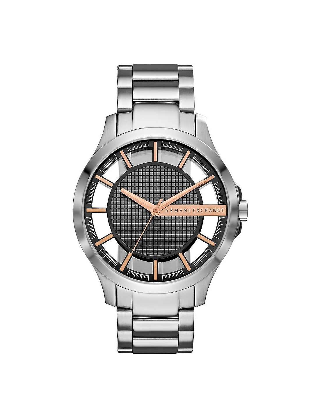 Montre Armani Exchange Hampton AX2199 cadran transparent bracelet acier