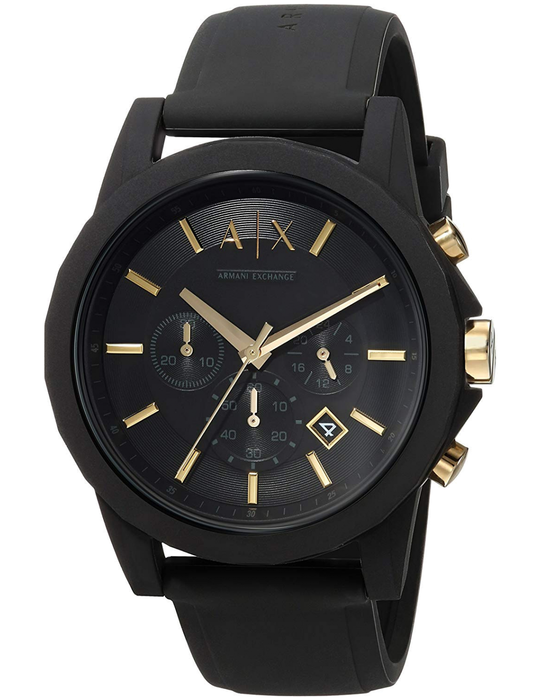 Montre Homme Armani Exchange Hampton AX7105 bracelet silicone noir
