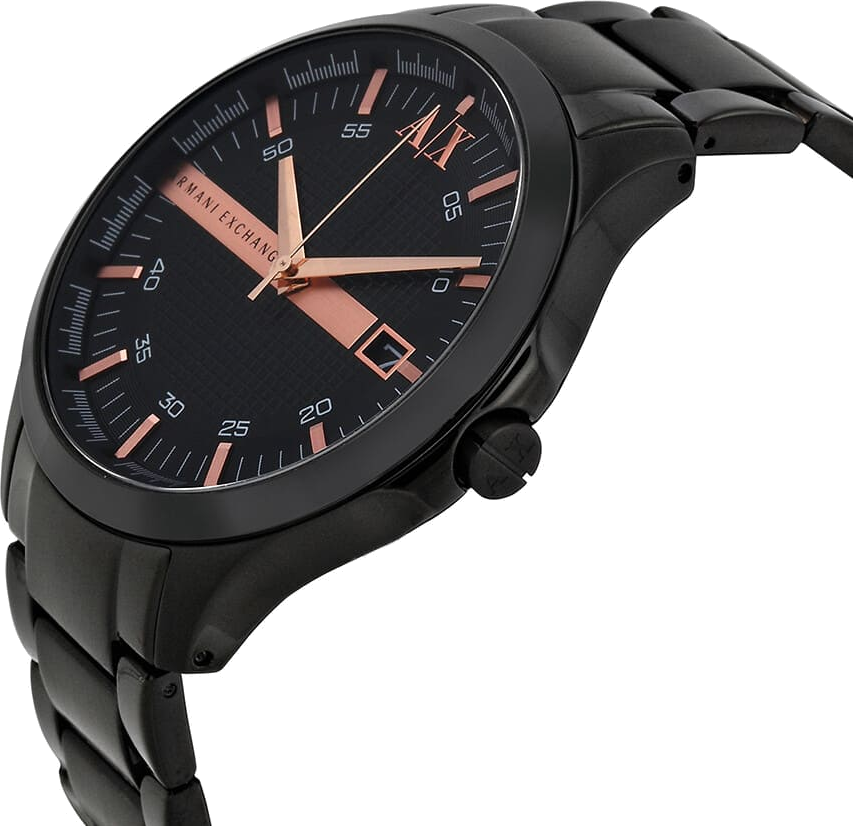 Montre Homme Armani Exchange AX2150 - Cadran et bracelet acier noir vue 2