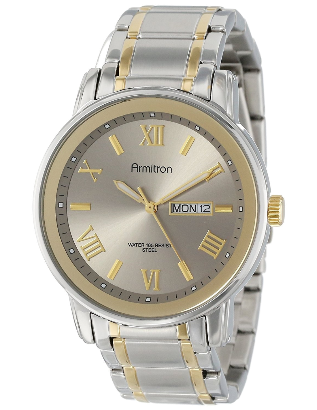 Montre Homme Armitron 20/4935SVTT en acier inoxydable avec fonction dateur