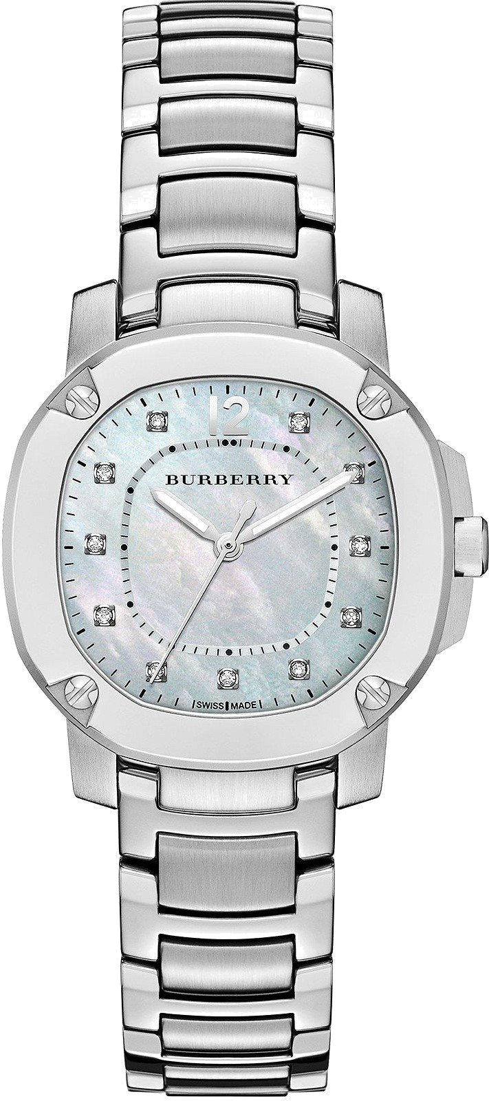 Montre Femme Burberry BBY1804 The Britain Acier Nacre et Cristaux Swarovski