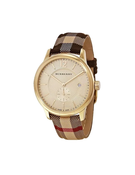 Montre Burberry Classic Round BU10001 ronde 40mm bracelet en cuir monogramme