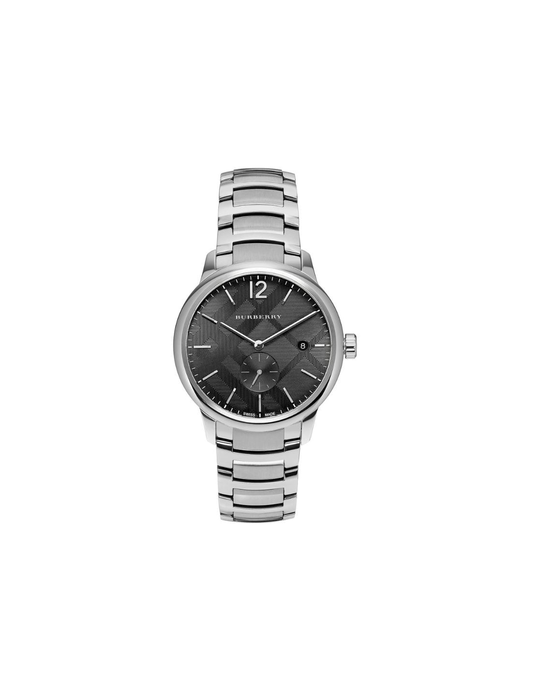 Montre Burberry The Classic Round BU10005 Cadran noir acier inoxydable