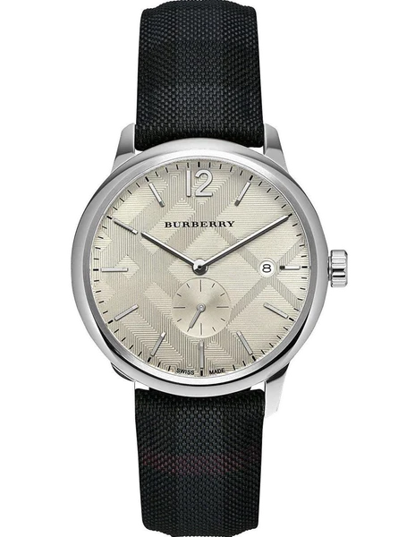 Montre Homme Burberry BU10008 bracelet noir bi matière