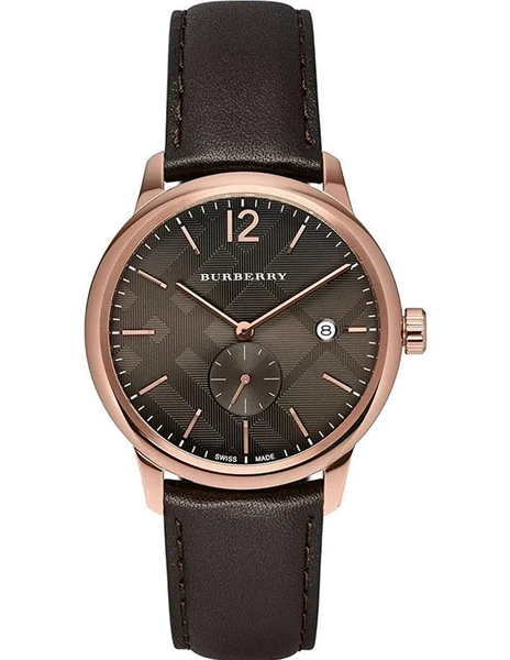 Montre Burberry The Classic Round BU10012 Bracelet en cuir marron