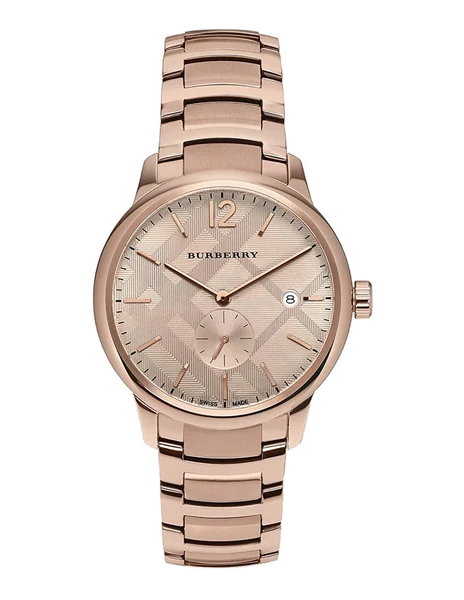 Montre Burberry Classic Round BU10013 Acier or rose