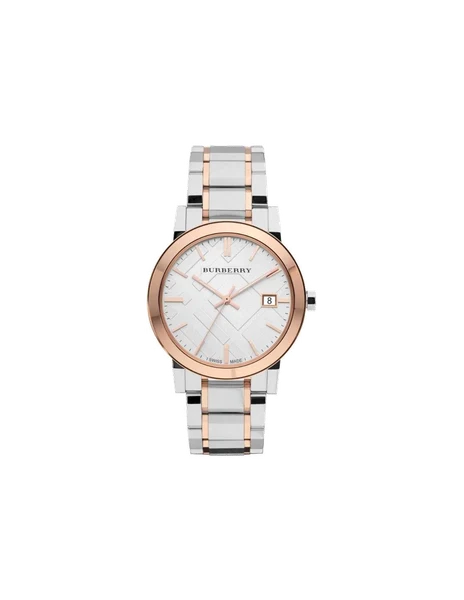 Montre Homme Burberry The City BU9006 Ronde en acier or rose et argent