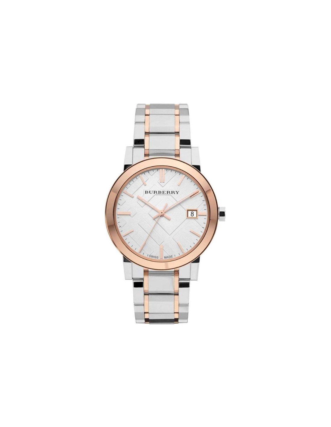 Montre Homme Burberry The City BU9006 Ronde en acier or rose et argent